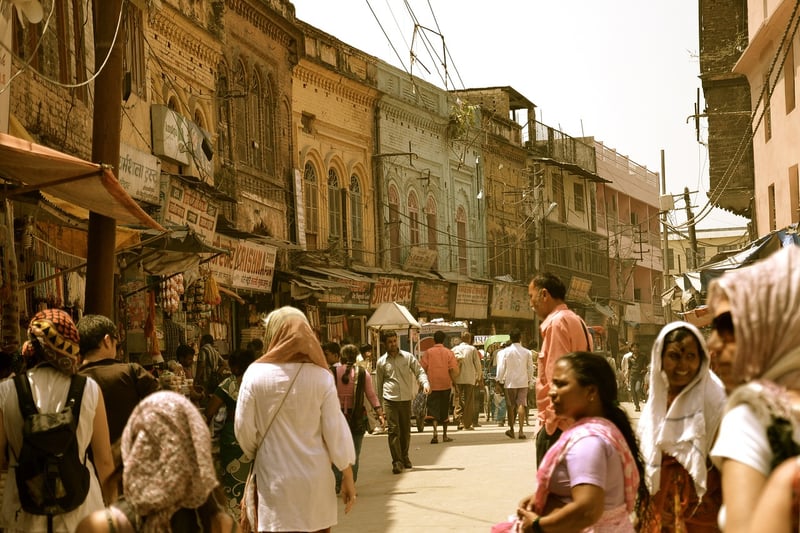 India Udaipur Street Market